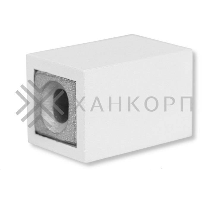 Крепление FDC-60 трубы 15х15 к стене, нержавейка/белый