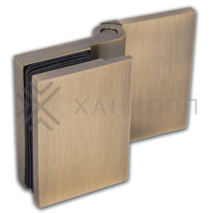 Петля Майя FDP-170 стена-стекло 90˚ открывание наружу, латунь/бронза