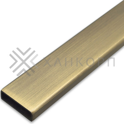 Труба FDT-353, 30х10х1.5 мм 3 м, нержавейка/бронза