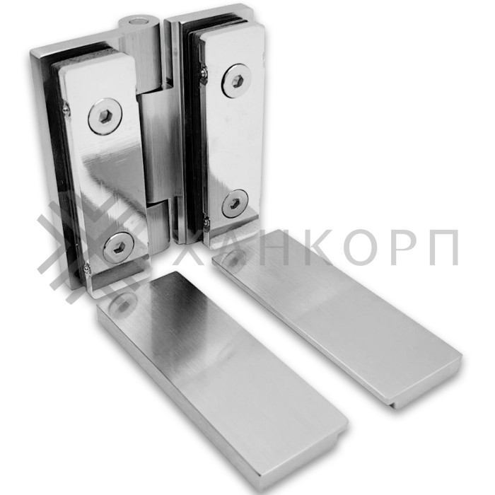 Петля Гера FDP-121 стекло-стекло 180˚, латунь/матовый