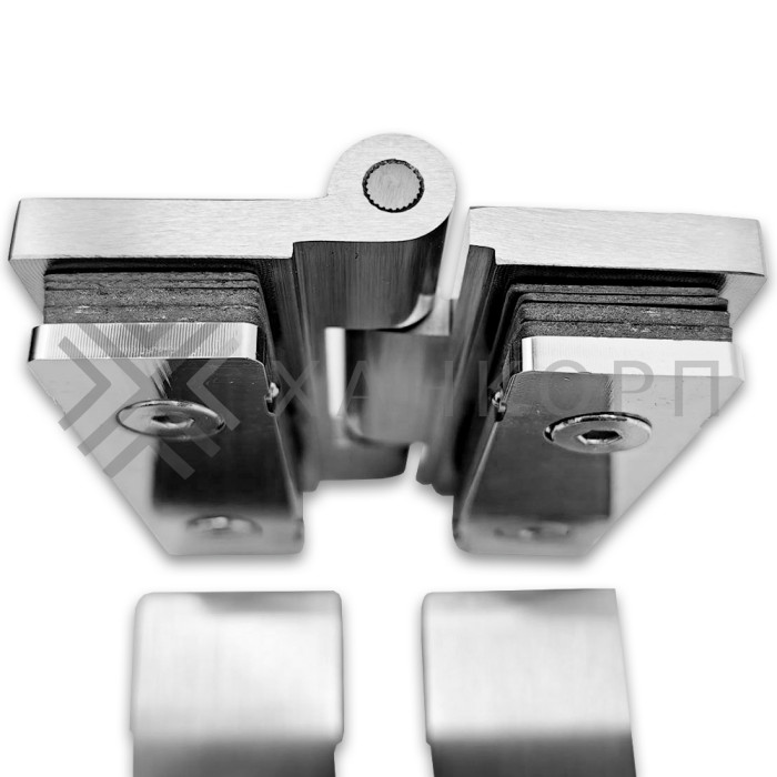 Петля Гера FDP-121 стекло-стекло 180˚, латунь/матовый