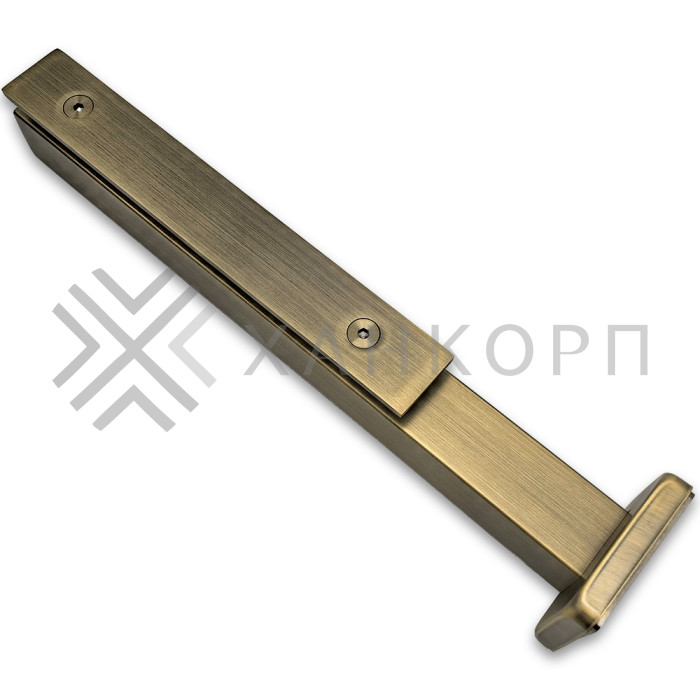 Стойка FOS-07 для стекла напольная 78х400 мм со сверлением, нержавейка/бронза