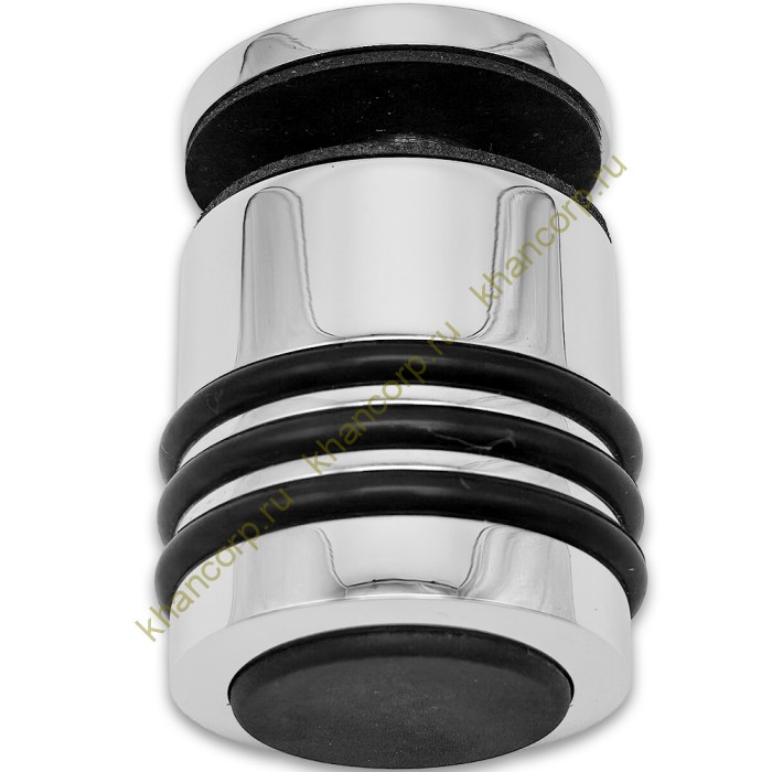 Ручка кноб Йота FDR-142 с резиновым торцом (односторонняя), латунь/хром