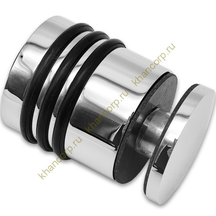 Ручка кноб Йота FDR-142 с резиновым торцом (односторонняя), латунь/хром