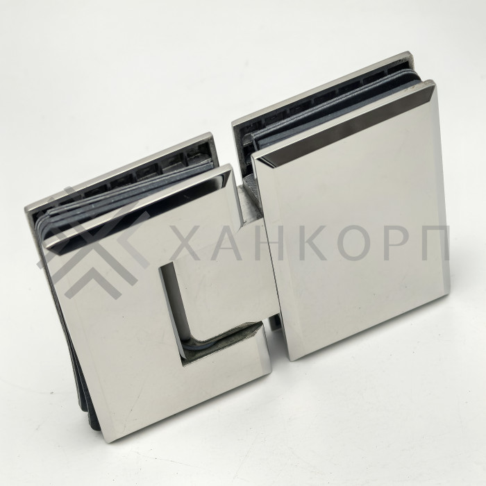 Петля Бета β FDP-22 стекло-стекло 180˚ нержавейка/полированный