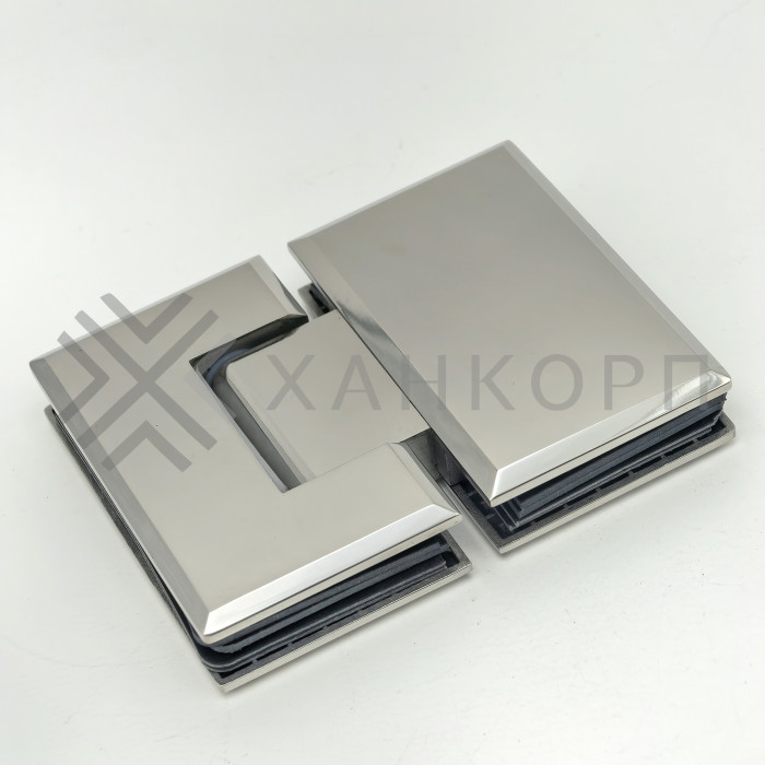 Петля Бета β FDP-22 стекло-стекло 180˚ нержавейка/полированный