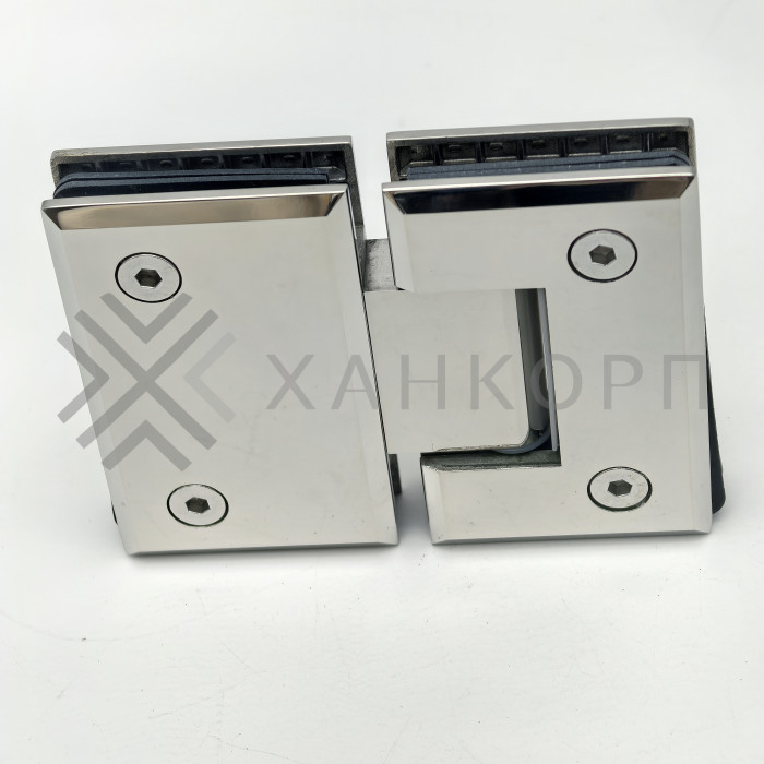 Петля Бета β FDP-22 стекло-стекло 180˚ нержавейка/полированный