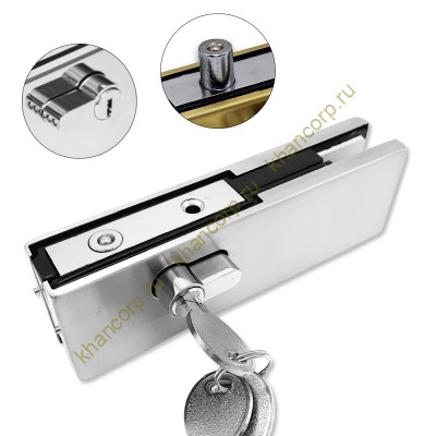 Замок FKZ-39 с круглым ригелем ключ/ключ, нержавейка/матовый