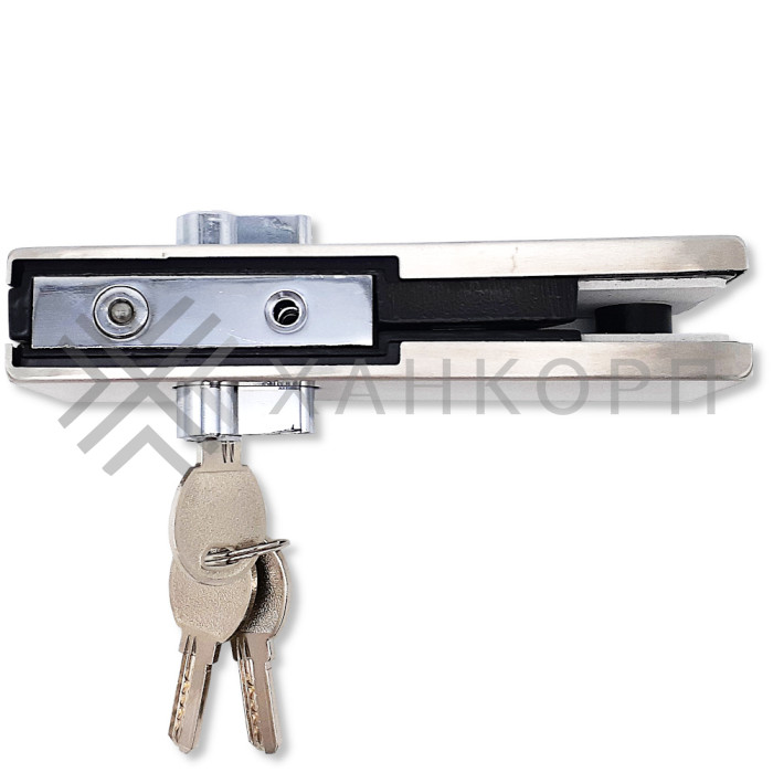 Замок FKZ-39 с круглым ригелем ключ/ключ, нержавейка/матовый