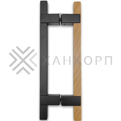 Ручка для сауны FDR-171, 20х220х320 мм, нержавейка/дерево/черный