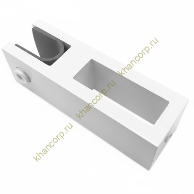 Держатель стекла FDC-31 сквозной 30х10 вертикальный, нержавейка/белый