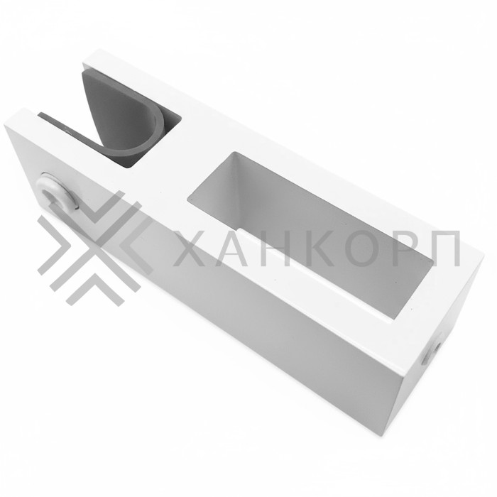 Держатель стекла FDC-31 сквозной 30х10 вертикальный, нержавейка/белый