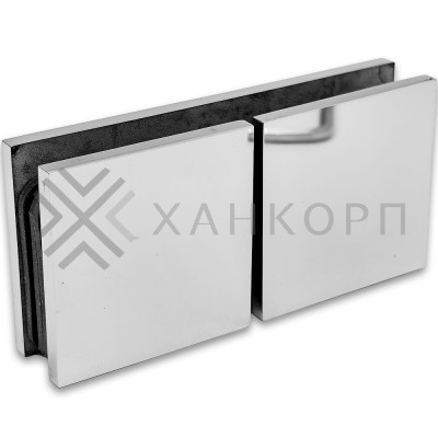 Коннектор Альфа α FDK-16 стекло-стекло 180˚, нержавейка/полированный