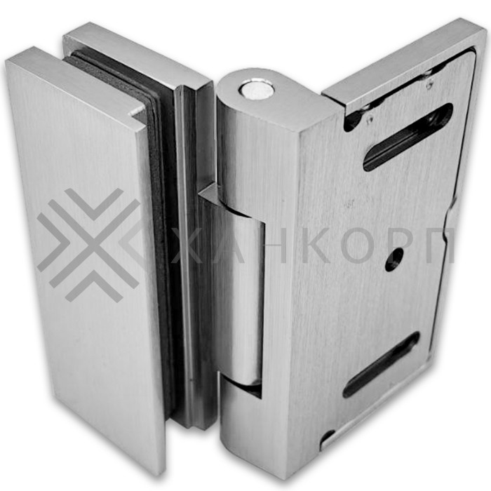 Петля Гера FDP-122 стена-стекло 90˚ открывание внутрь, латунь/матовый