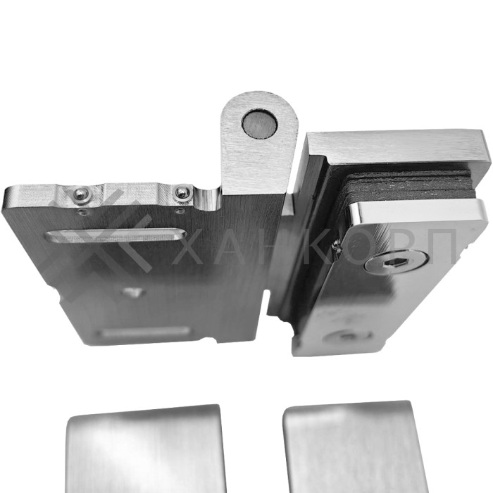 Петля Гера FDP-122 стена-стекло 90˚ открывание внутрь, латунь/матовый