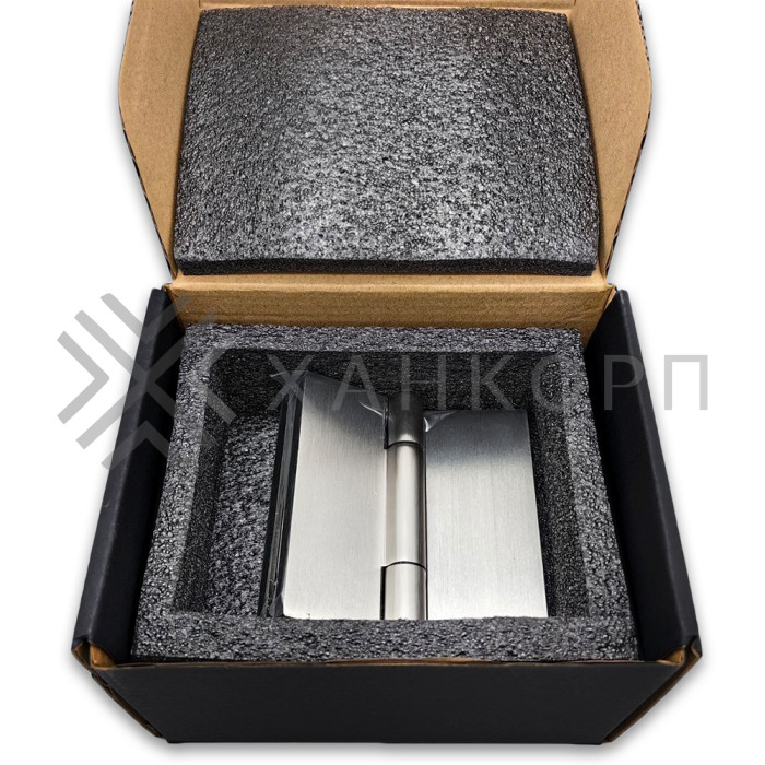 Петля Гера FDP-122 стена-стекло 90˚ открывание внутрь, латунь/матовый