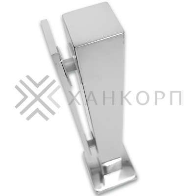 Стойка FOS-07(82) для стекла напольная 78х400 мм (крышка 82х82 мм) со сверлением, нержавейка/полированный