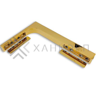 Угловой стабилизатор Диор FDK-4R стена-стекло 90˚ правый, нержавейка/золото