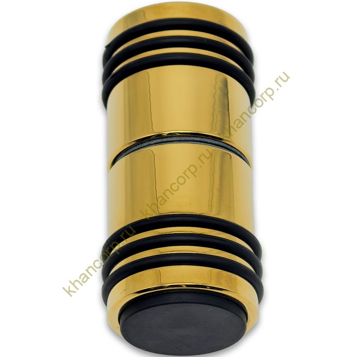 Ручка кноб Йота FDR-141 с одним резиновым торцом, алюминий/золото