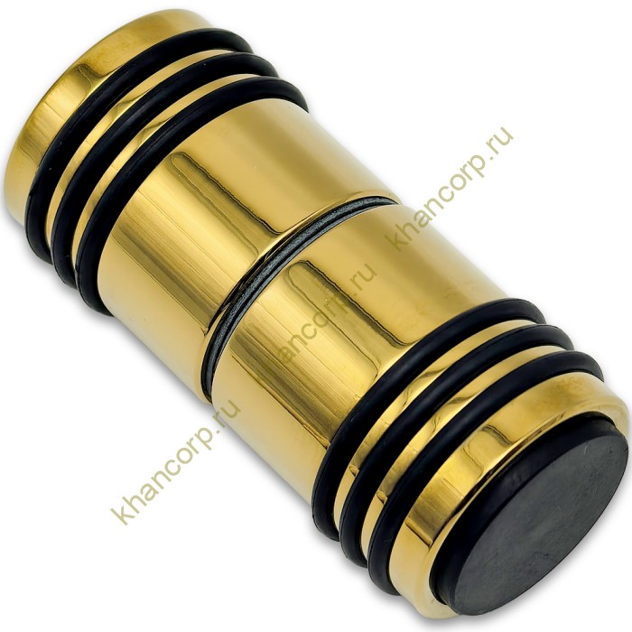 Ручка кноб Йота FDR-141 с одним резиновым торцом, алюминий/золото