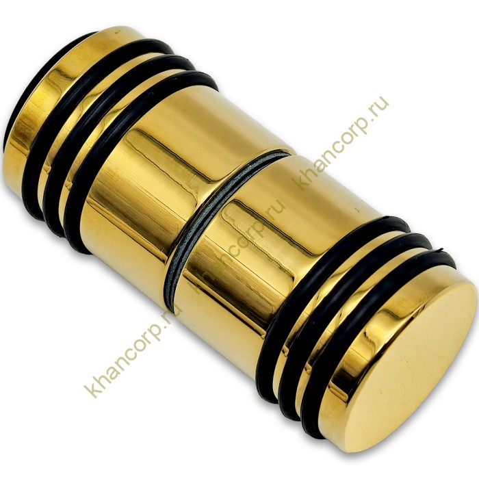 Ручка кноб Йота FDR-141 с одним резиновым торцом, алюминий/золото