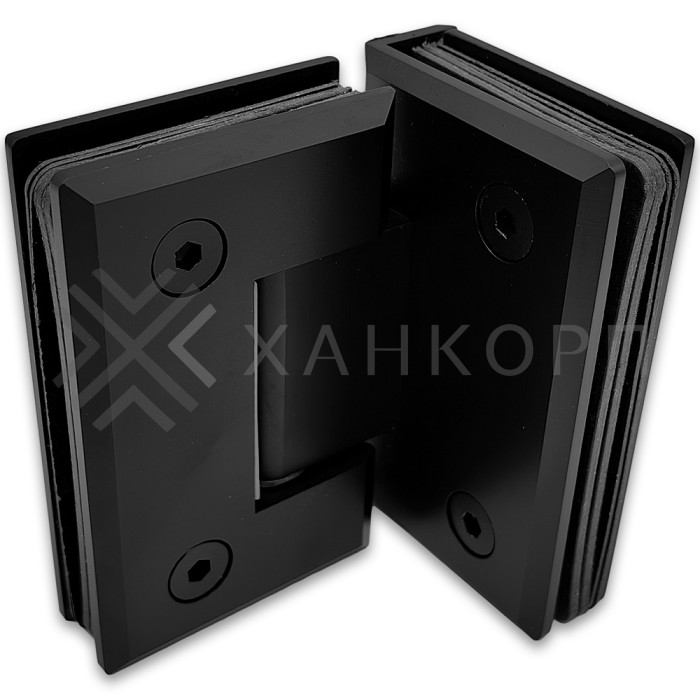 Петля Бета β FDP-23 стекло-стекло 90˚, нержавейка/черный