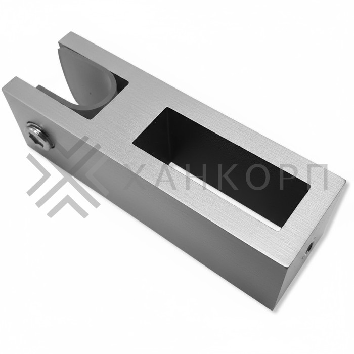 Держатель стекла FDC-31 сквозной 30х10 вертикальный, нержавейка/матовый