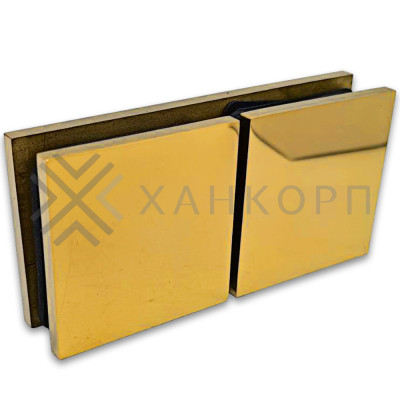 Коннектор Альфа α FDK-16 стекло-стекло 180˚, нержавейка/золото