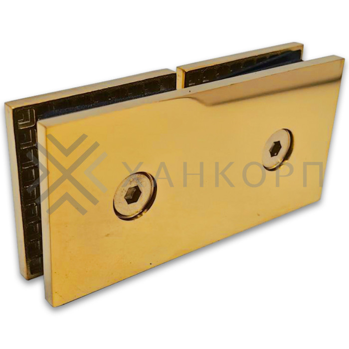 Коннектор Альфа α FDK-16 стекло-стекло 180˚, нержавейка/золото