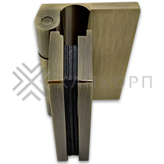 Петля Гера FDP-120 стена-стекло 90˚ открывание наружу, латунь/бронза