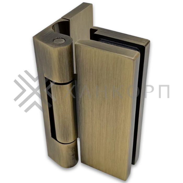 Петля Гера FDP-120 стена-стекло 90˚ открывание наружу, латунь/бронза