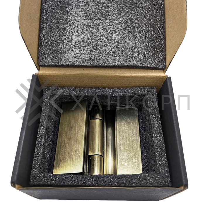 Петля Гера FDP-120 стена-стекло 90˚ открывание наружу, латунь/бронза