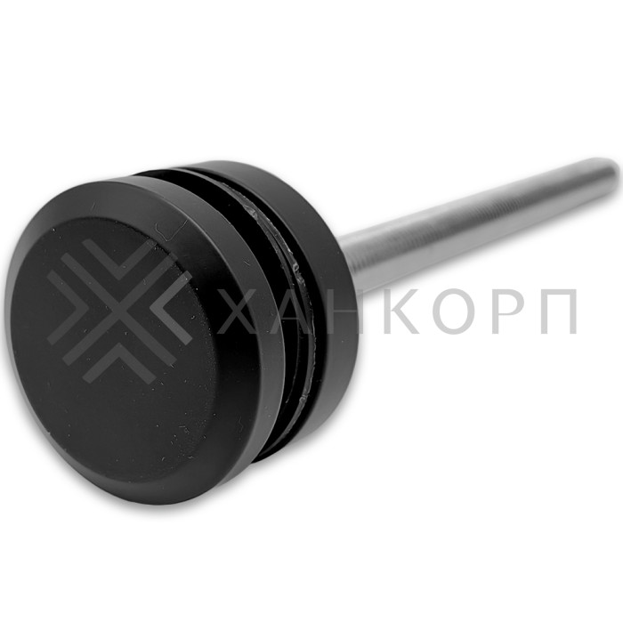 Стеклодержатель FKK-41.1, 10х10 мм Ø50 мм М12х1.75 для стекла, нержавейка/черный