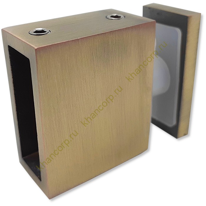 Крепление FDC-34 трубы 30х10 к стеклу, нержавейка/бронза