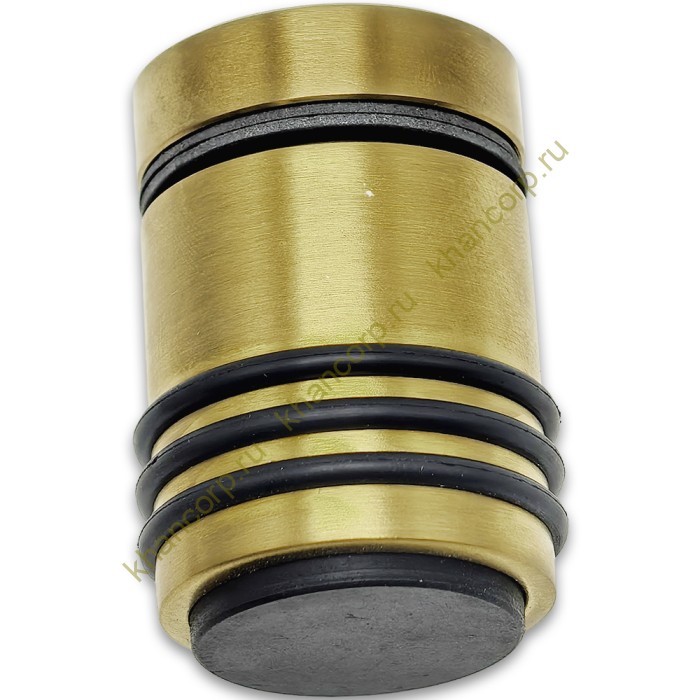 Ручка кноб Йота FDR-142 с резиновым торцом (односторонняя), алюминий/брашированное золото