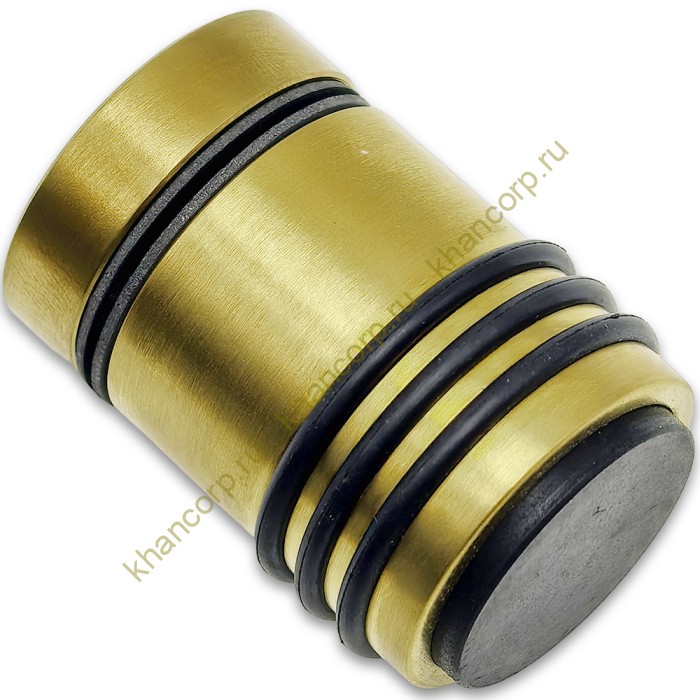 Ручка кноб Йота FDR-142 с резиновым торцом (односторонняя), алюминий/брашированное золото