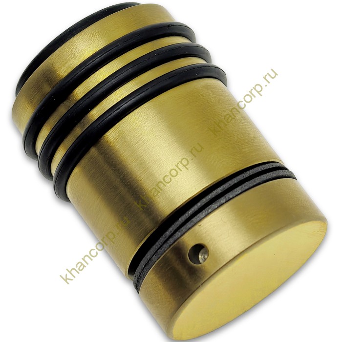 Ручка кноб Йота FDR-142 с резиновым торцом (односторонняя), алюминий/брашированное золото