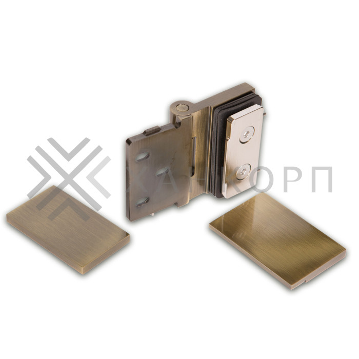 Петля Майя FDP-172 стена-стекло 90˚ открывание внутрь, латунь/бронза