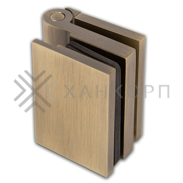 Петля Майя FDP-172 стена-стекло 90˚ открывание внутрь, латунь/бронза