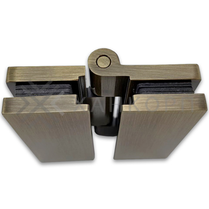 Петля Гера FDP-121 стекло-стекло 180˚, латунь/бронза