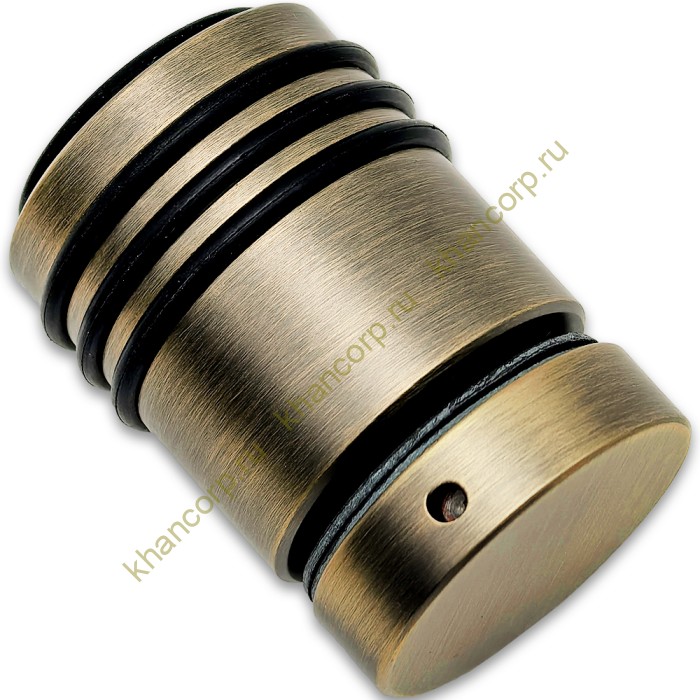 Ручка кноб Йота FDR-142 с резиновым торцом (односторонняя), алюминий/бронза