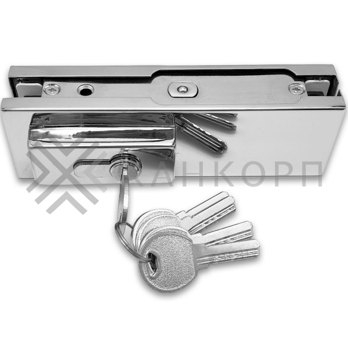 Замок FKZ-30 с овальным ригелем ключ/ключ, нержавейка/полированный
