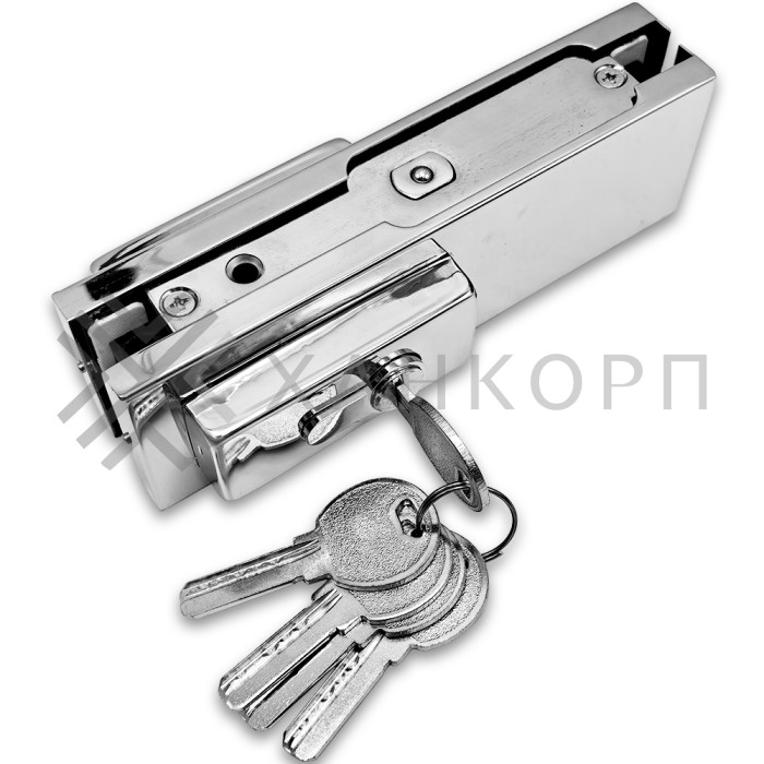 Замок FKZ-30 с овальным ригелем ключ/ключ, нержавейка/полированный