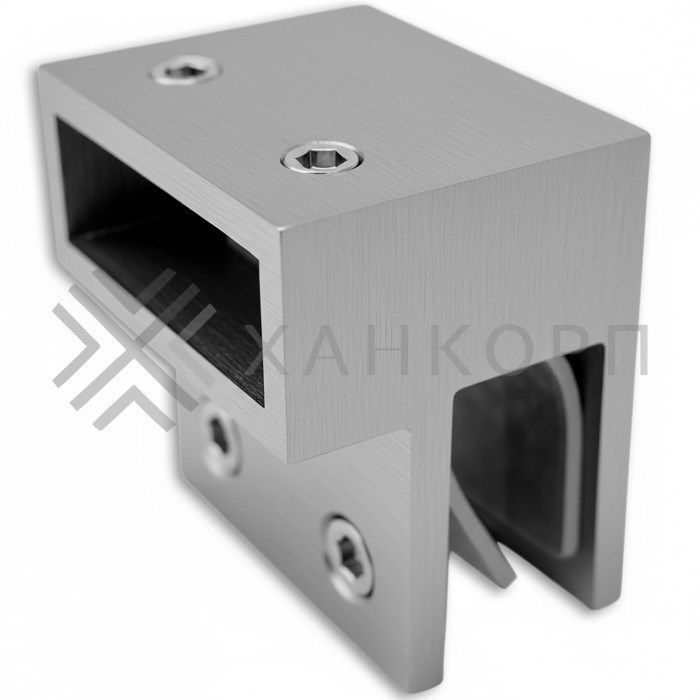 Держатель стекла FDC-33 торцевой 30х10 горизонтальный, нержавейка/матовый