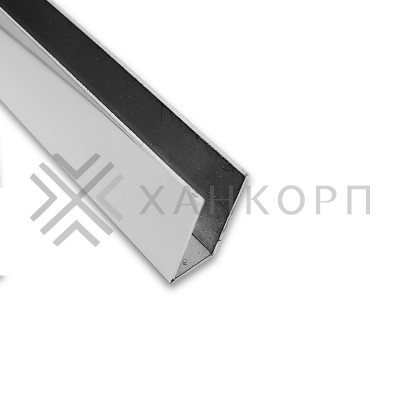 Профиль FDPA-60.3 п-образный 19х15х2 мм под стекло 10 мм, 3 м, алюминий/полированный