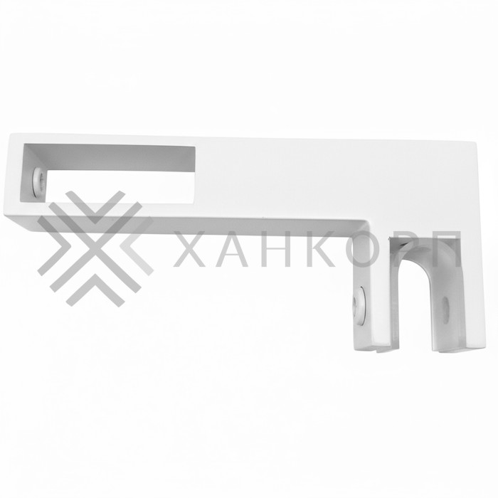 Держатель стекла FDC-35 сквозной 30х10 горизонтальный, нержавейка/белый