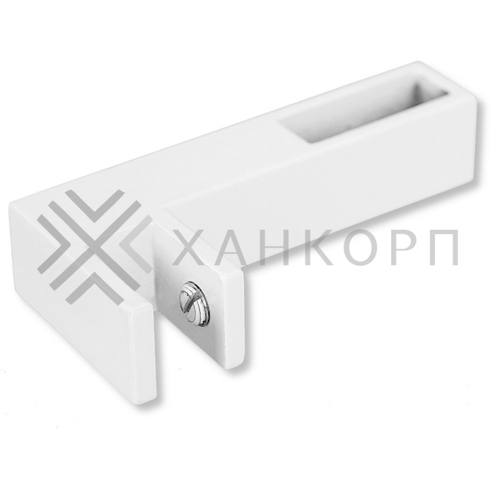 Держатель стекла FDC-35 сквозной 30х10 горизонтальный, нержавейка/белый