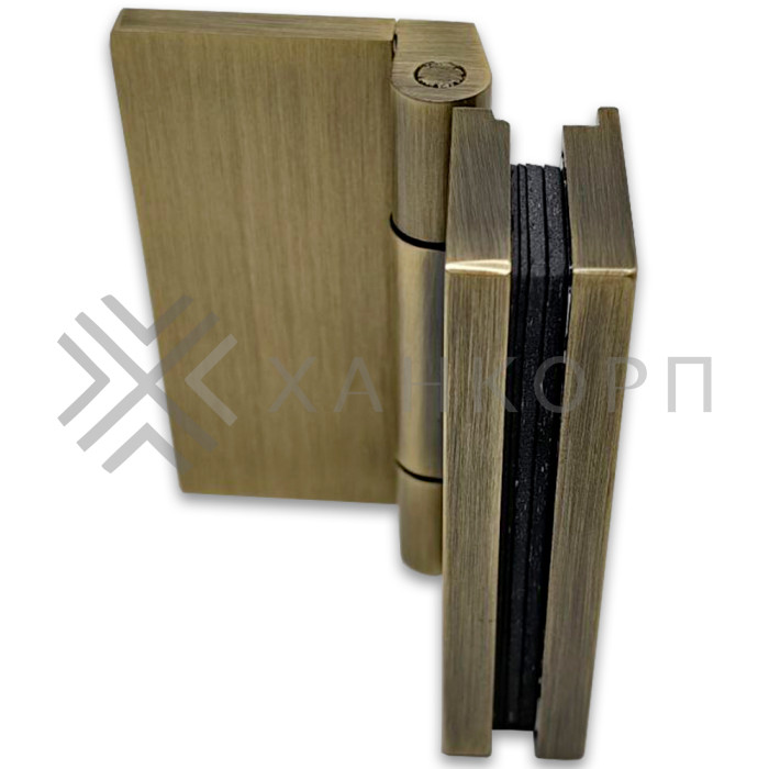 Петля Гера FDP-122 стена-стекло 90˚ открывание внутрь, латунь/бронза