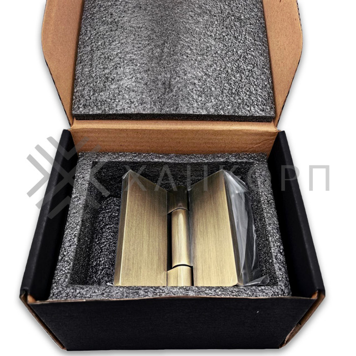 Петля Гера FDP-122 стена-стекло 90˚ открывание внутрь, латунь/бронза