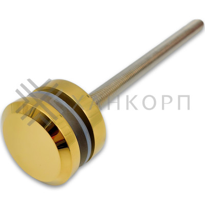 Стеклодержатель FKK-41.1, 10х10 мм Ø50 мм М12х1.75 для стекла, нержавейка/золото